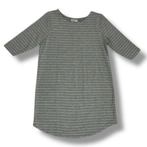 Tasc Performance Gray Striped Women's Dress Women's Size Medium Bamboo Cotton